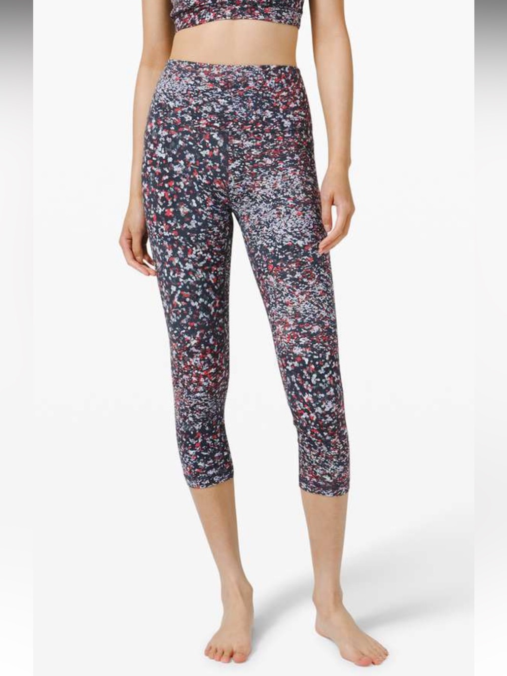 Lululemon Align Crop *21" in Water Blossom Multi Size 4